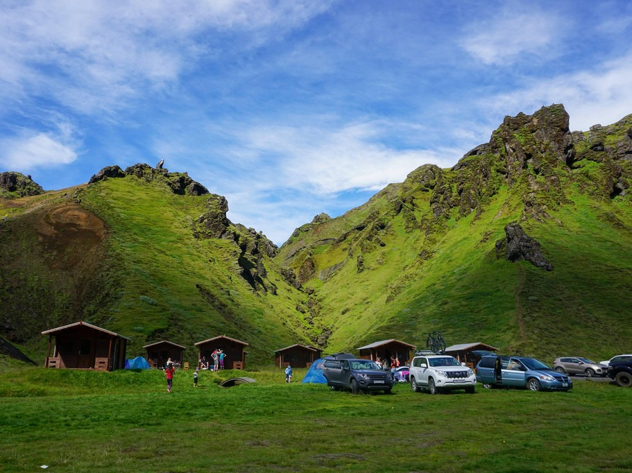 Campingplatz oder Camper-Alltag auf Island